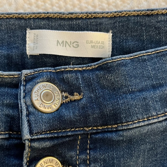 Mango Teen XS Button Fly High Rise Flare Jeans - Picture 4 of 5